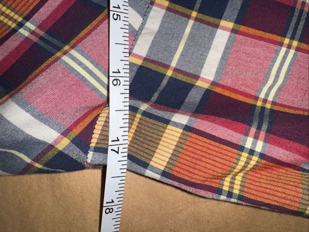 Lauren Ralph Lauren Size 10 NWT Madras Plaid Cotton A-Line Midi Dress - Picture 9 of 10